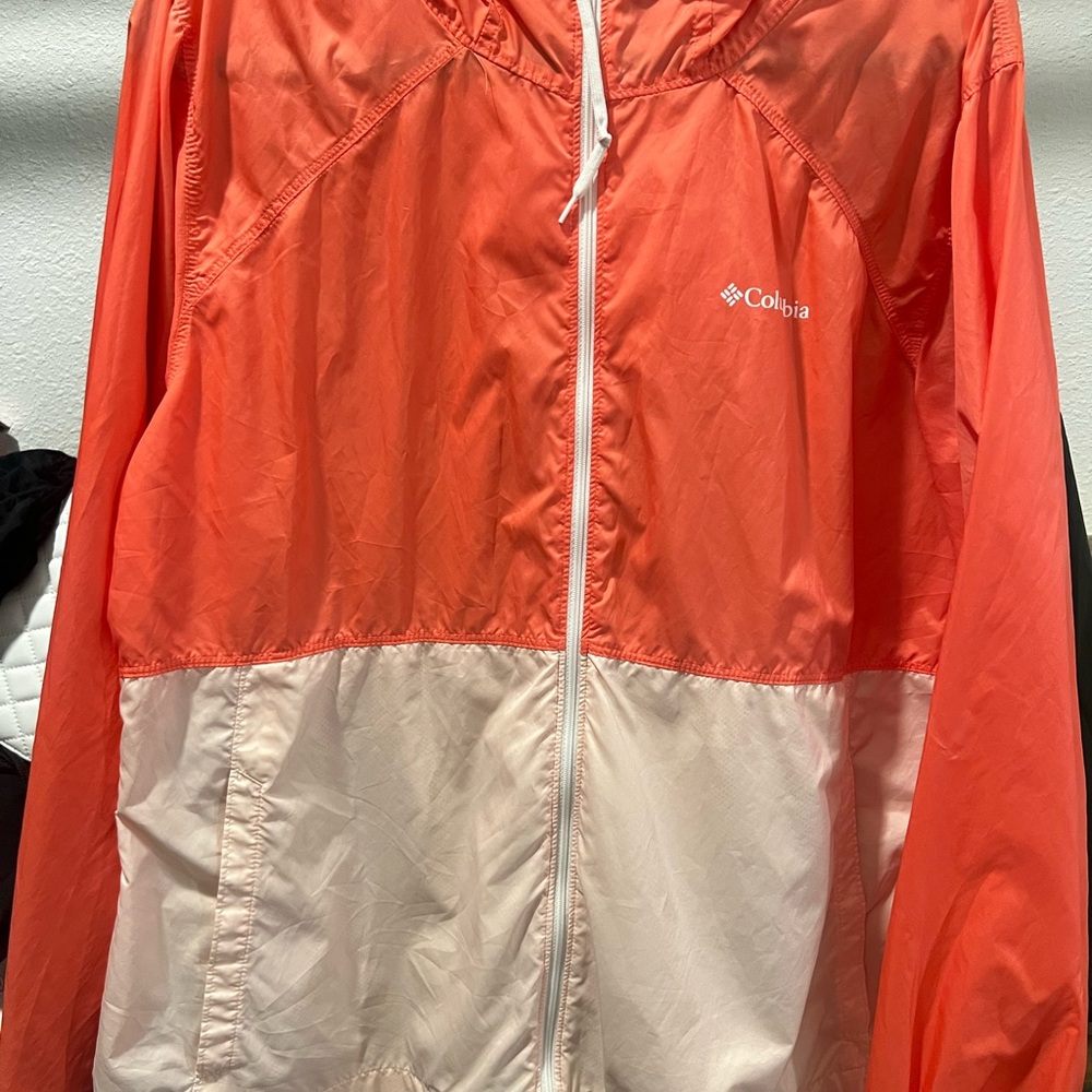 Columbia pink and Cream Bomber Jacket